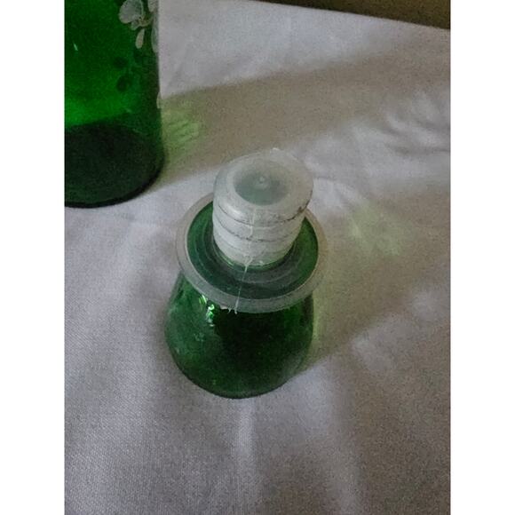 11" Hand Painted Hand Blown Glass Bottle - Picture 3 of 12